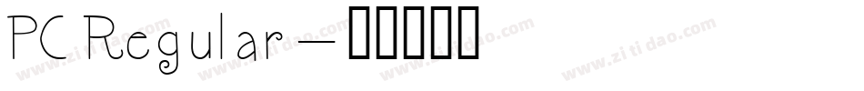 PC Regular字体转换